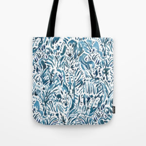 ZEBRA CAMO Indigo Safari tote